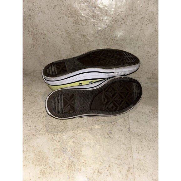 Converse All Star Neon Yellow Casual Lace Up Classic Unisex Sneakers Size 6 - Picture 7 of 8